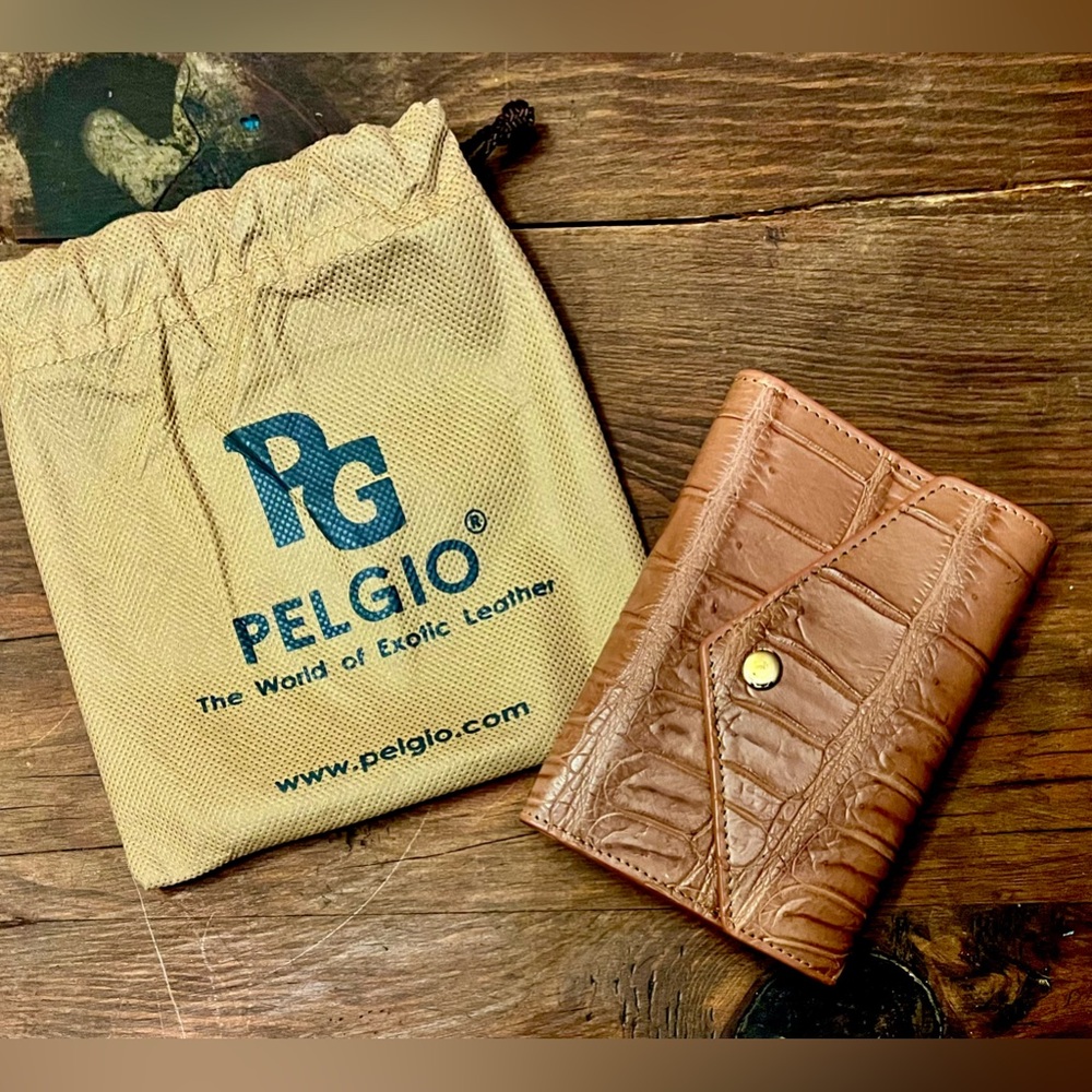 Genuine Crocodile Belly Skin Leather Clutch Wallet